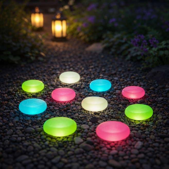 샤이닝 대형 조약돌 야광자갈 10p세트(컬러믹스), 혼합색상, 10개