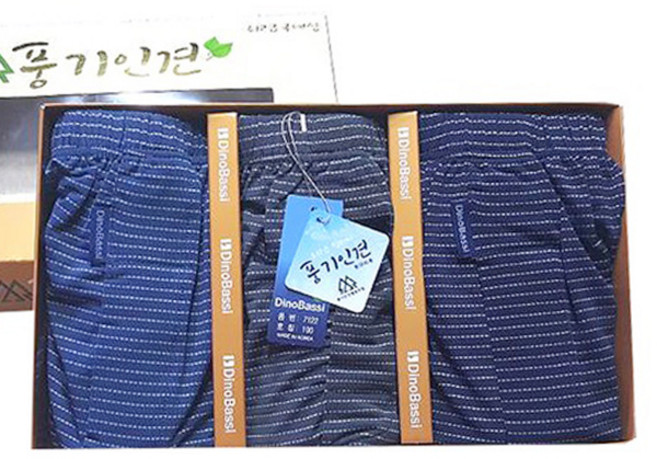 풍기인견/인견트렁크 3매입 0123/인견팬티/남성팬티