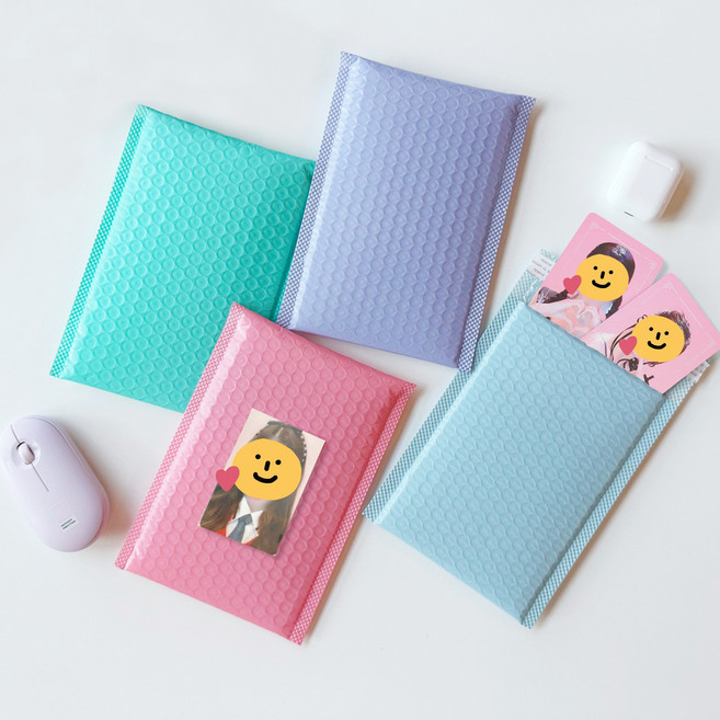 비닐백화점 택배안전봉투 에어캡 뽁뽁이 포카 포장, 아보카도, 50개