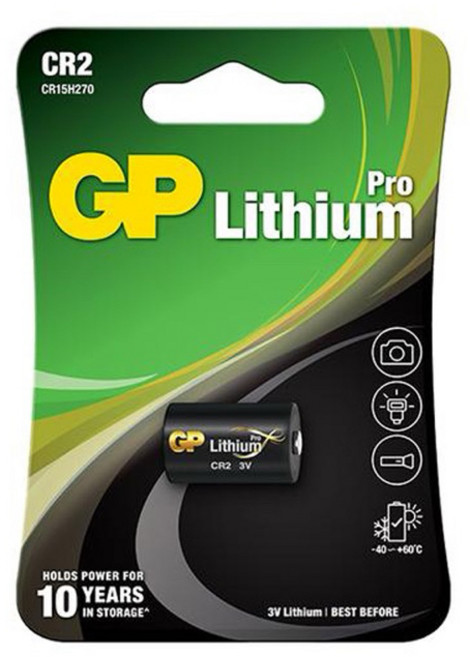 GP 超霸 CR2 3V GP Pro 鋰電池 CR15H270 卡裝, 1個, 1