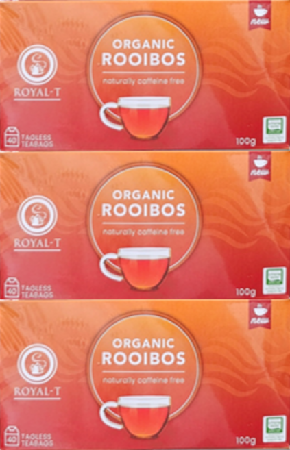 코스트코 유기농 루이보스티 로얄티 임산부 티백 + 물티슈 1매, 2.5g, 40개입, 3개