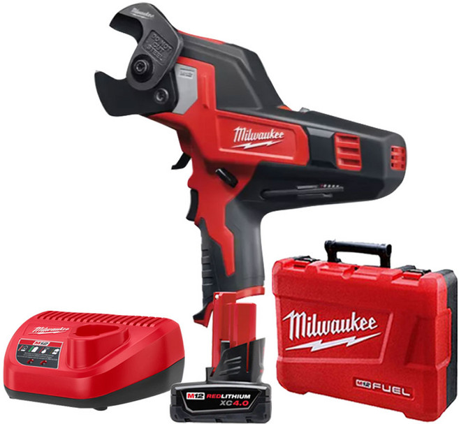 밀워키 12V 충전 케이블 컷터 커터 M12 CC-401C + 배터리, 1세트