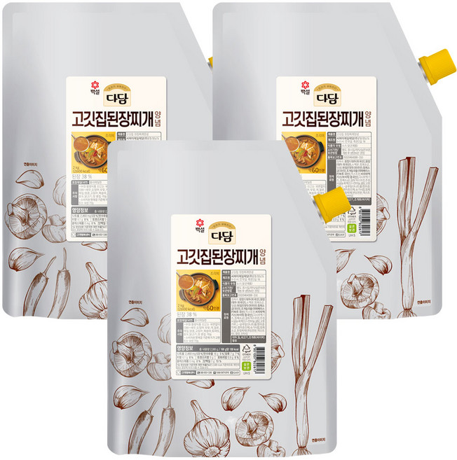 다담 고깃집 된장찌개 양념, 2kg, 3개