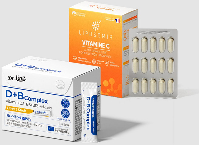 활력충전 SET 닥터라인 D+B콤플렉스 다이렉트+리포조미아 리포좀 비타민C 비타민B, [활력충전 SET] 닥터라인 D+B콤플렉스 다이렉트+리, 1개