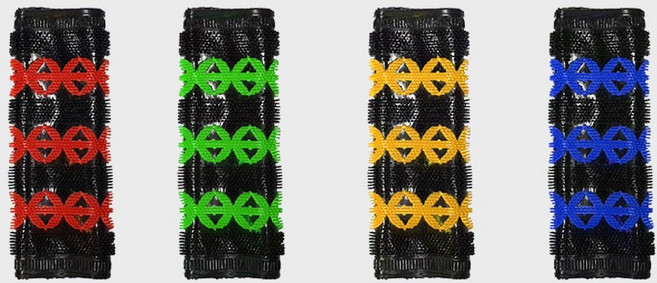 수항 오토바이 자전거 손잡이 핸들그립 미끄럼방지 고무 깔깔이, 녹색 2개 1세트, 1개