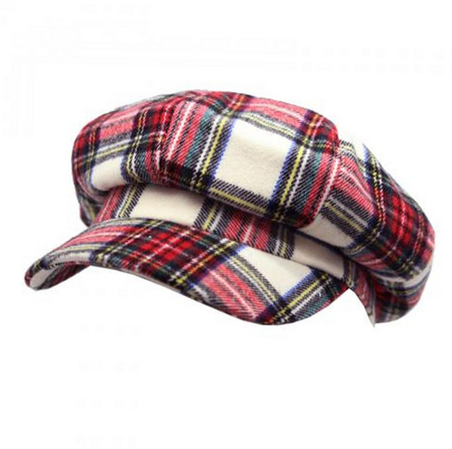 뉴스보이캡 타탄체크 사이즈조절 팔각모 마도로스 헌팅캡