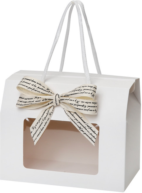 드림팩토리 접이식 투명창 손잡이상자(소), 10개, 화이트