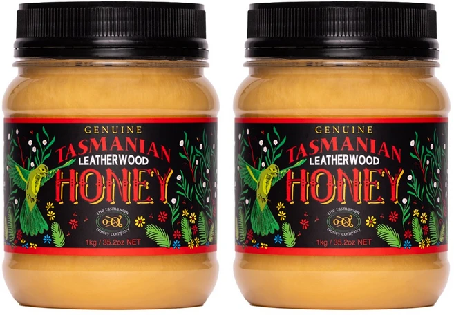 GENUINE TASMANIAN LEATHERWOOD HONEY 제뉴인 타스마니안 호주 레더우드 꿀 허니 1kg 2팩, 2개 - 쿠팡