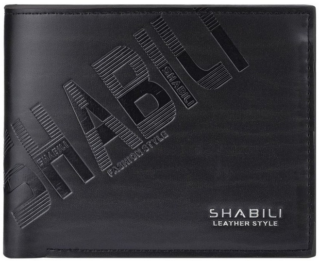 SHABILI 남성 반지갑 가죽 카드지갑 슬림 남자지갑 지퍼 동전포켓 남자 선물 지갑 642