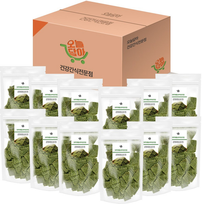 오늘담아 새싹보리 메밀칩 여주 건강한간식 당뇨환자 과자, 170g, 12개