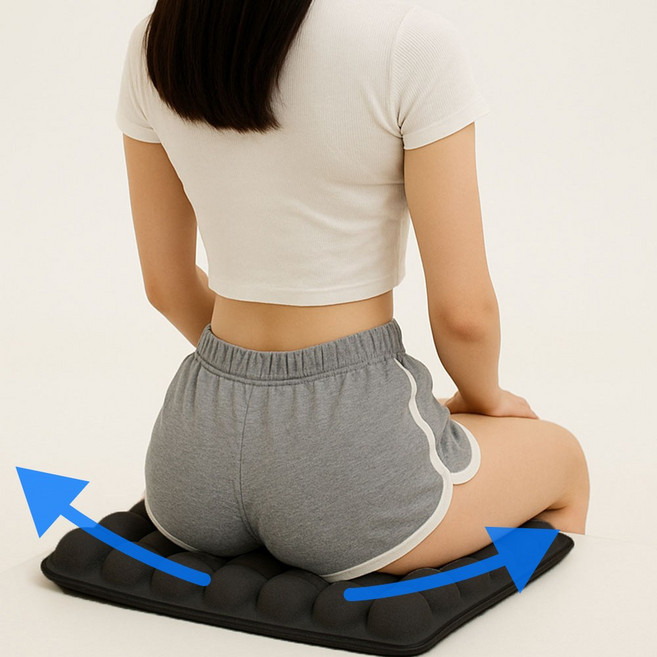 모리토 엉덩이안아픈 무하중방석 체중분산 엉덩이 쿠션 방석, 블랙