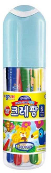 종이나라 크레팡 6색 가는심 어린이집 유치원 초등학교 신학기 졸업 선물용품 미술용품, 1개