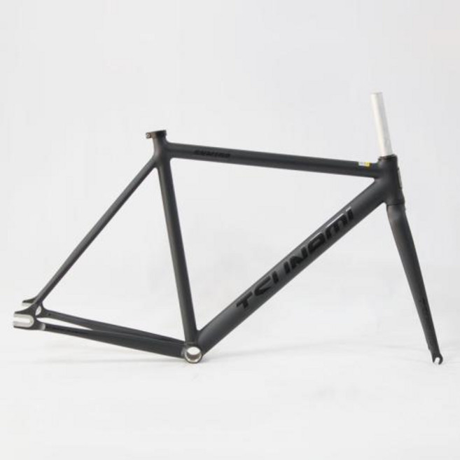 쓰나미 SNM100 프레임 세트 700C 알루미늄 고정 기어 프레임 및 포크 트랙 Fixie 자전거 49CM 52CM 55CM 58CM 단일 속도 자전거 부품, 15)black black