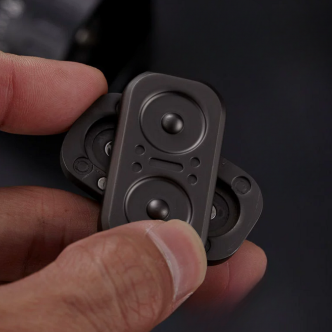 스노우캘리 스트레스 해소 피젯스피너, 블랙, 1개