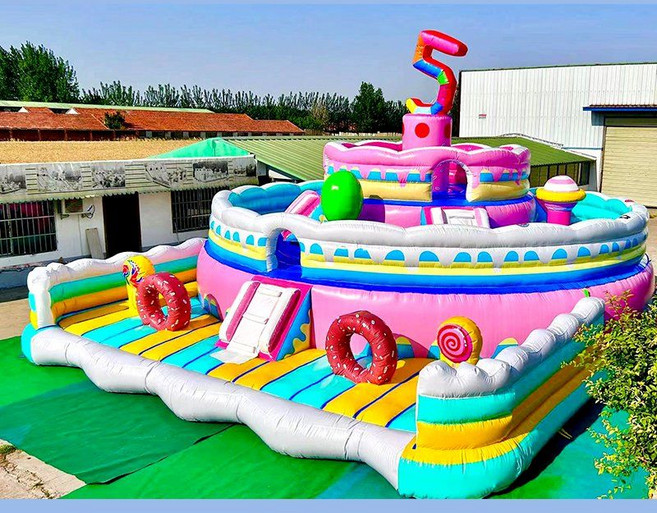 초대형 에어바운스 주문제작 선불 유치원 물놀이 워터파크 에어바운스운동 슬라이드 수영장 대형, 케이크캐슬 제곱미터당 가격 7x14/8x15, 1개