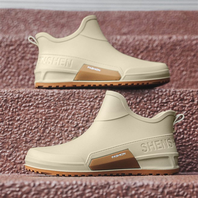 YANGTA 패션 남자 사계절 레인부츠 주방용 작업용 낚시용 미끄럼 방지 가벼운 다용도 레인부츠