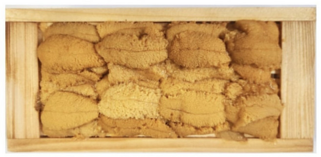 국내산 생물 제철 보라성게알 목판 우니 100g, 1개