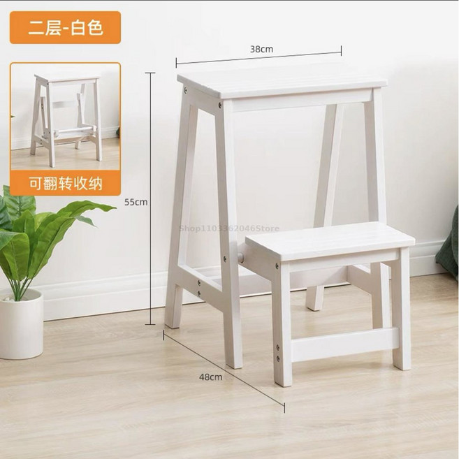 가정용 다기능 접이식 계단 의자 실내 이중 사용 사다리 3 단 또는 4 상승, 48x38x55cm 3, 1개