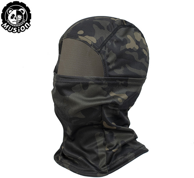 퓨전 카모 바라클라바 페이스 마스크 사이클링 스키 사냥용 반다나 후드, 07 Black Camo