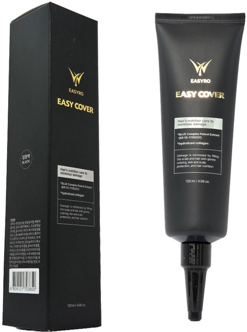 이지로 새치커버 흑채 두피염색 바르는 헤어틴트 이지커버 50ml / 120ml, 1개, 120ml 블랙