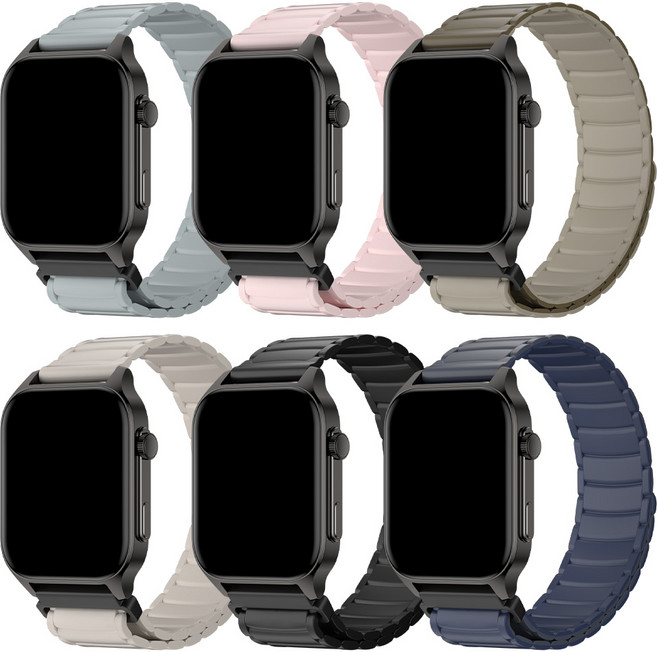 와피크 스마트워치 마그네틱 스트랩 22mm 애플워치 갤럭시워치 호환, 핑크, 1개