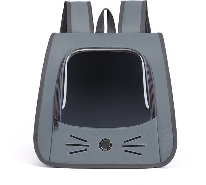 뉴프렐류드 반려동물 옆문 있는 전면보호 이동 백팩, 그레이, 1개