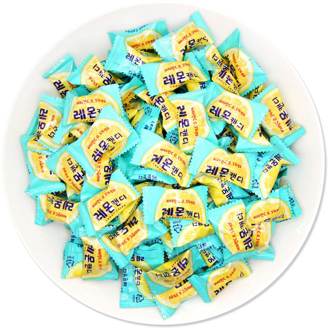 웰링스 대용량 업소용 벌크 디저트 사탕 기념일 행사 어린이집 과일 답례품 식당 후식 비타민 레몬 캔디 9kg, 1개