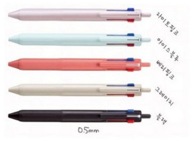 미쓰비시 NEW 제트스트림 3색 507 SXE3-507-05/07, 0.5 라이트핑크