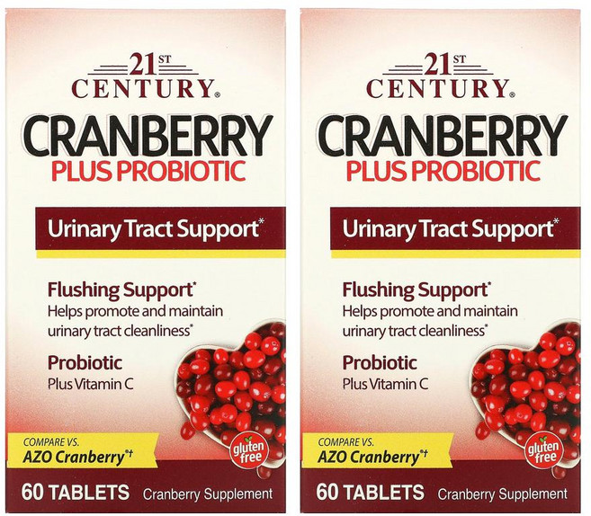 21세기센트리 크랜베리 플러스 프로바이오틱 타블렛, 2개, 60개입, 60정