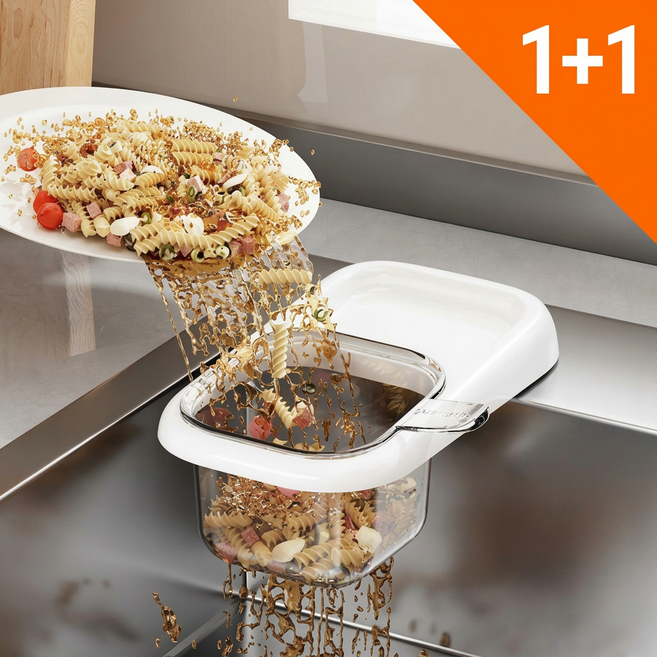 타니아홈 싱크대 음식물 거름망 물빠짐 바구니 분리식 1+1, 1개, 화이트