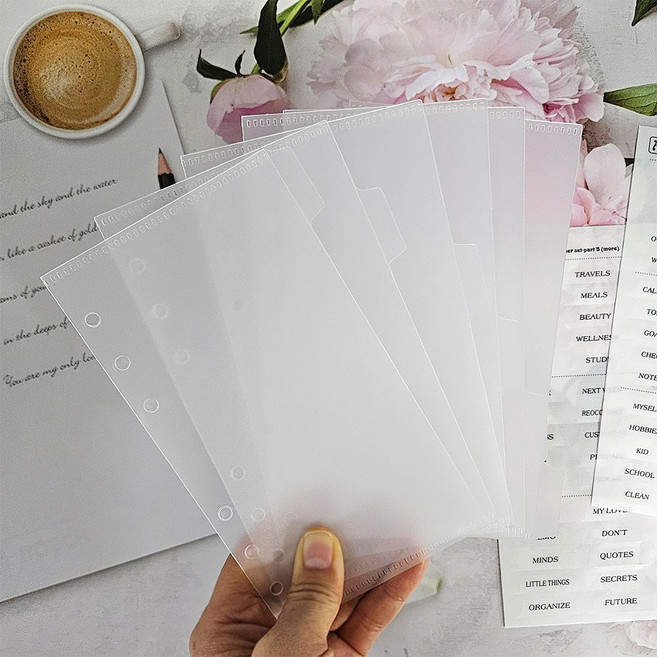 다이어리 인덱스 6공 수납 포켓 속지 저축 현금 봉투 A7 A6 A5