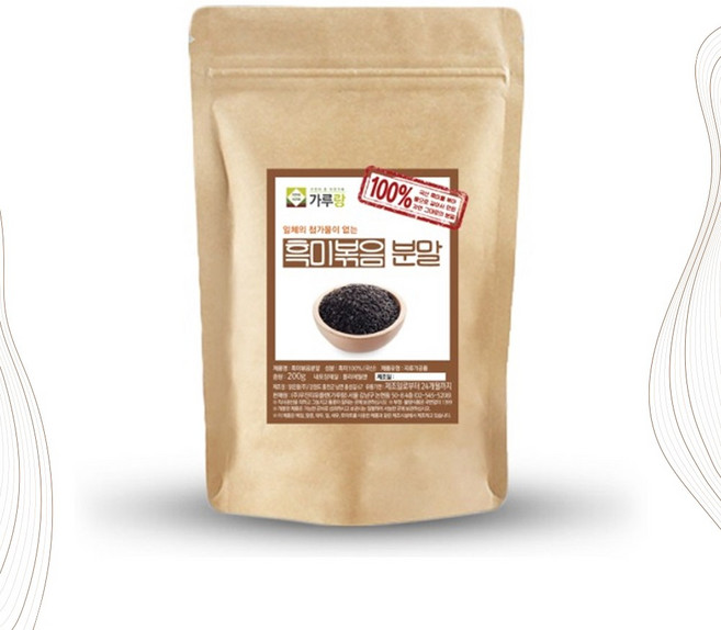 가루프레시 국내산 볶은 흑미 볶음 분말, 1개, 200g