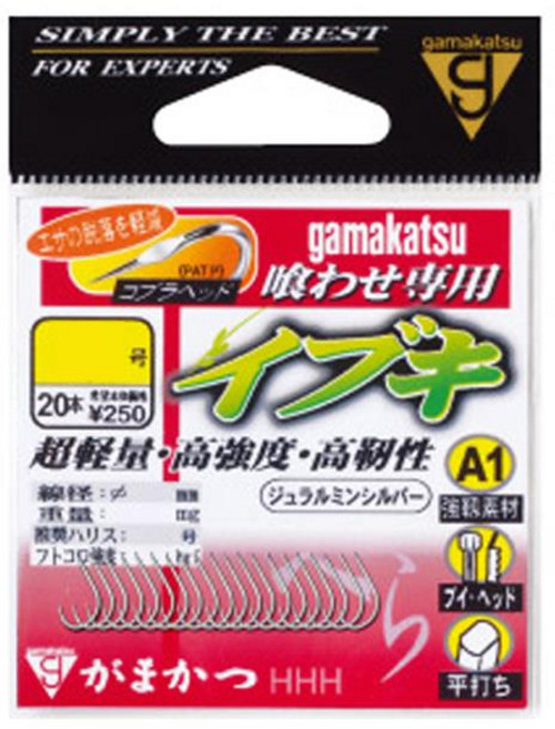 가마가츠 이부키 민물바늘 붕어바늘, 3호, 1개