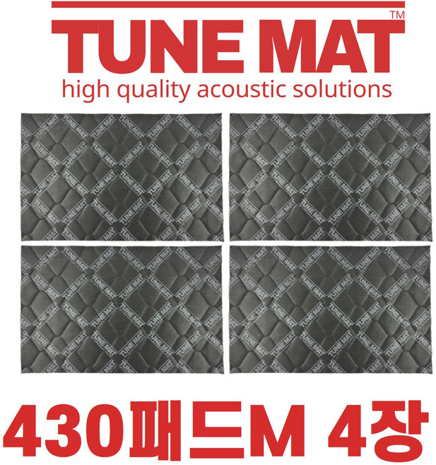 방진매트2장 튠매트 TUNEMAT 3종선택 차량 방음방진매트지, 4개