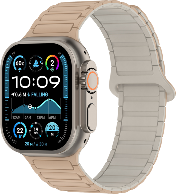 아머릭스 애플워치 마그네틱 스트랩 경량 방수, 1개, 베이지화이트