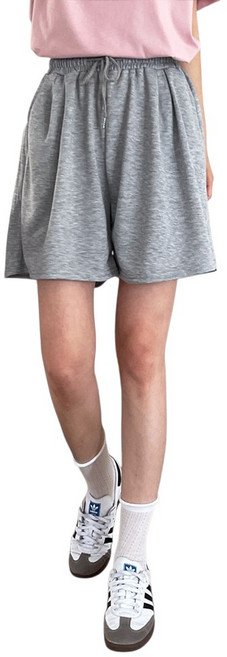 이제이 스타일 여성 트레이닝 4부 반바지 / 투 핀턱 / 버뮤다 팬츠