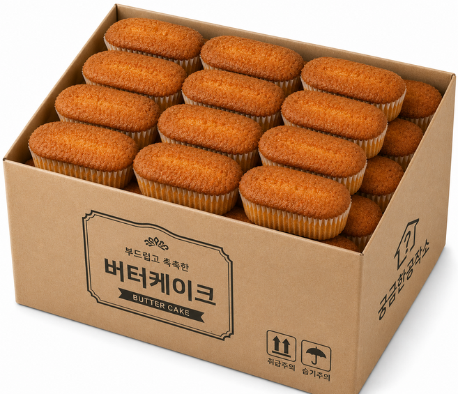 궁금한공작소 대용량 버터케이크 카스테라 개별포장, 28g, 30개