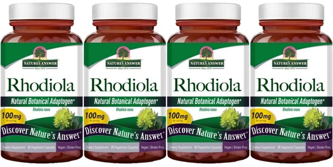 네이처스앤서 로디올라 홍경천 100mg, 4개, 60정 - 쿠팡