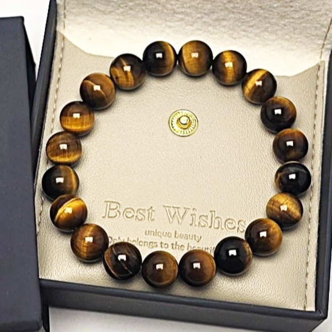 미루아 상위1% 최상급 천연 호안석 흑요석 팔찌