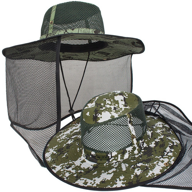 정글모자 사파리 망사모자 목가리개 그늘막모자 햇빛가리개 자외선차단모자