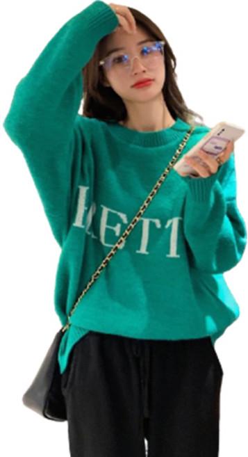 데이홀릭 프리티 곰돌이라인 니트스웨터