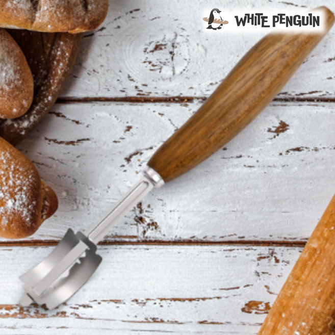 화이트펭귄 원목 쿠프나이프 고급형 + 칼날(5EA) + 가죽주머니