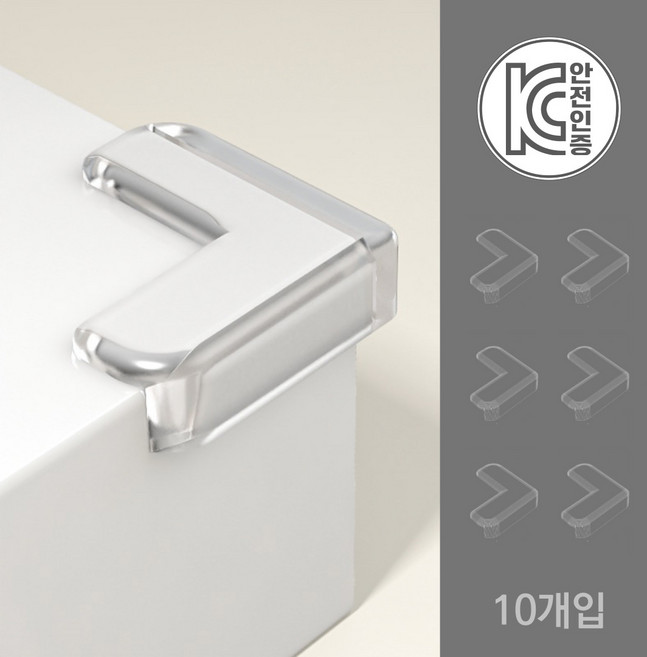 아트위브 도톰한 소프트 충돌방지 코너 가드 투명 모서리 보호대, 기본 L형, 10개