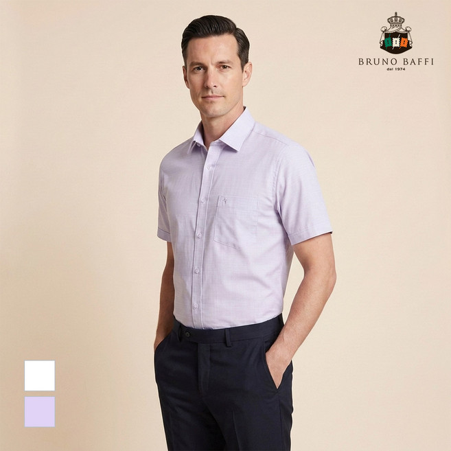 인디안 BRUNO BAFFI 클래식 여름 드레스셔츠._MACTS4M3111