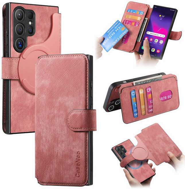 럭스폰 올인원 다기능 분리형 맥세이프 카드 지갑 갤럭시 가죽 케이스