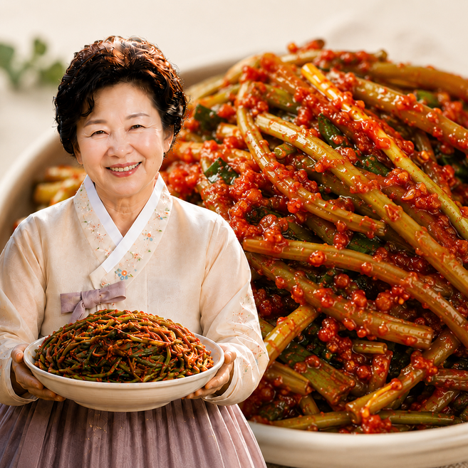 9위 - [김치명가] 국산100%재료 전라도 고구마줄기 고구마순 김치, 1개, 500g