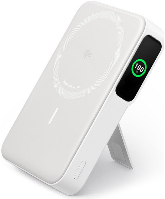 앤커 맥고 Qi2 파워뱅크 무선충전 마그네틱 맥세이프 호환 보조배터리 10000mAh 15W, 화이트