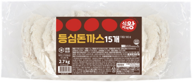 식자재왕 수제 등심돈까스, 3개, 2.7kg