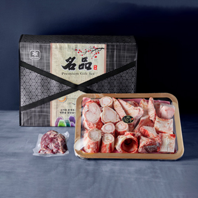 최고급 한우사골세트 4.4kg (한우사골2kg+잡뼈2kg+사태 400g) 명절선물세트 우족 잡뼈 반골 꼬리 곰탕 육수용, 1개
