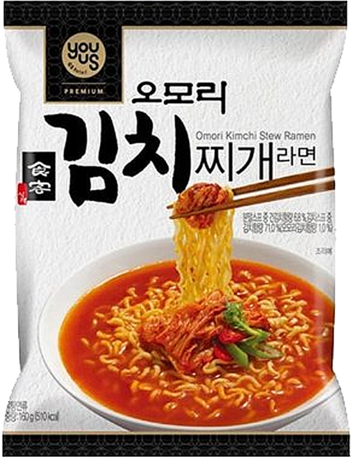 유어스 오모리 김치찌개라면(봉지) (4개입) *2팩 (총 8개입), 12개